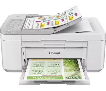 מדפסת הזרקת דיו משולבת אלחוטית Canon PIXMA TR4756i - צבע לבן - קנון